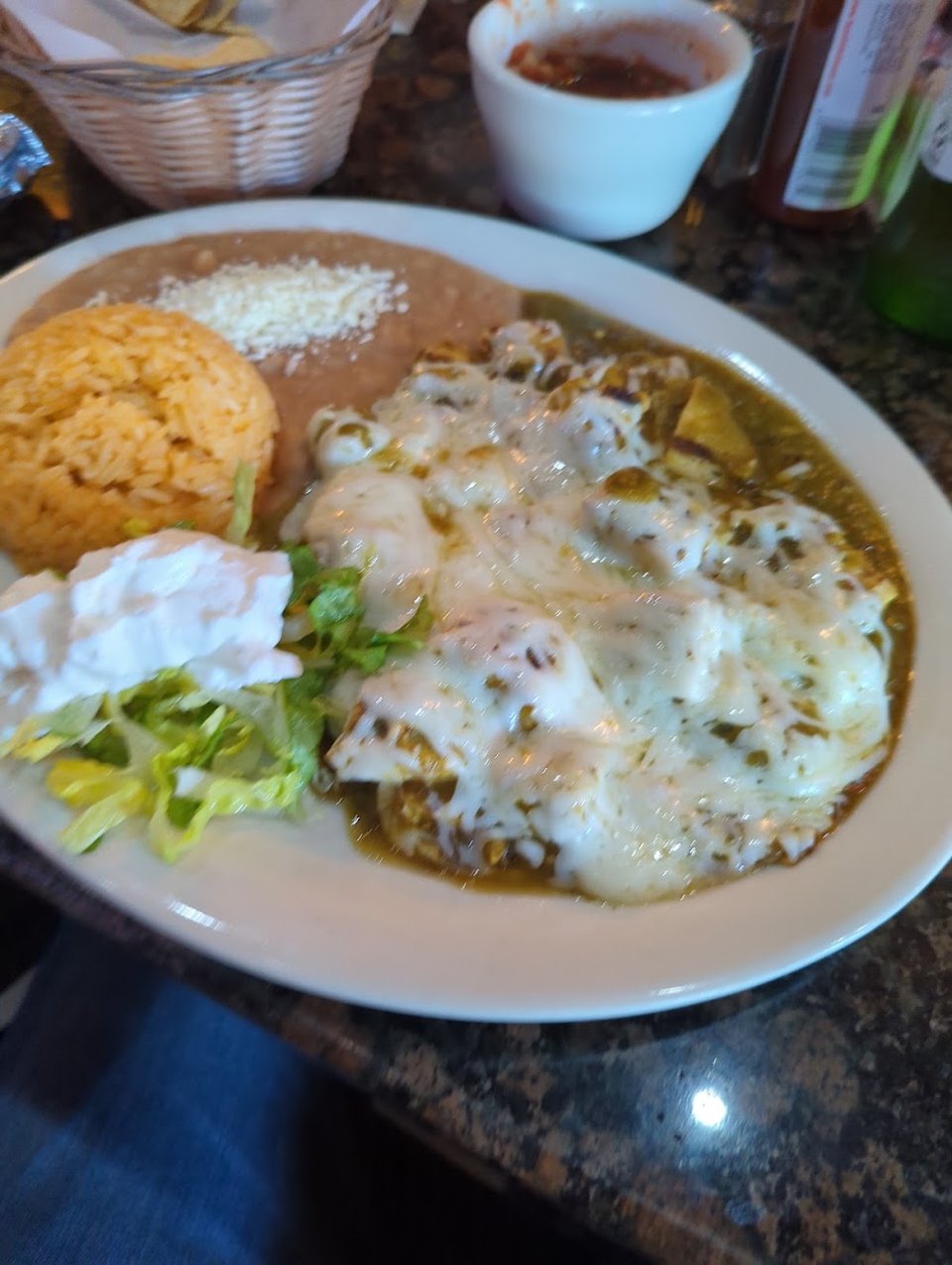 Mexican menu with appetizers, fajitas, and dinner plates.